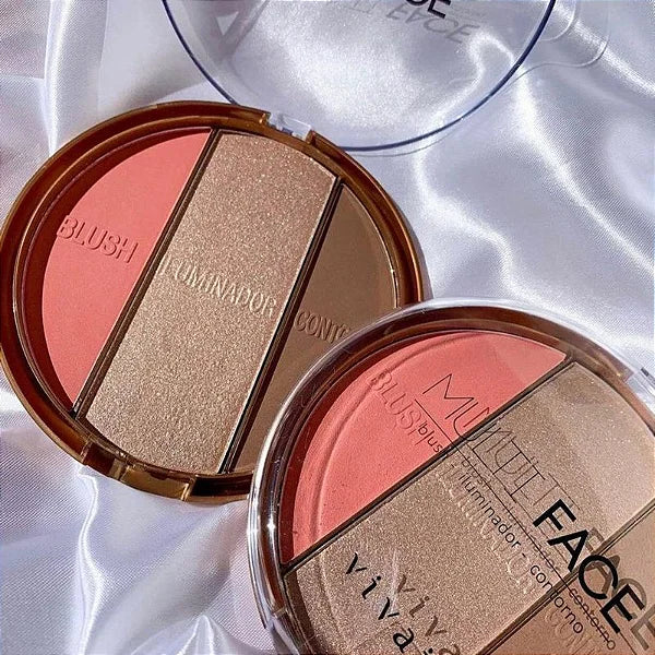 3 em 1 ( blush, iluminador e contorno)